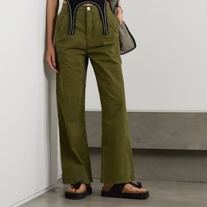 NWT Frame Pleated Cotton Twill Pants